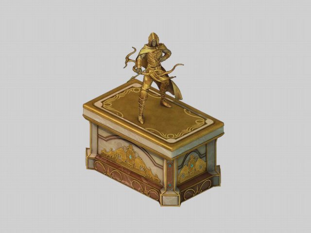 human ranger area - statue 03 3D मॉडल .c4d .max .obj .3ds .fbx .stl .blend 