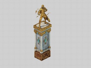 human ranger area - statue 04 3D मॉडल