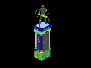 human ranger area - statue 04 3D Model
