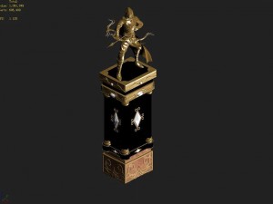 human ranger area - statue 04 3D Model