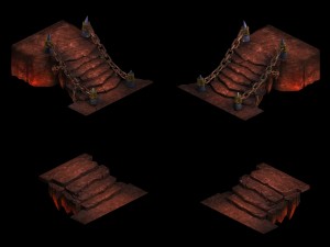 lava hell - stone ladder 32 3D-Modell