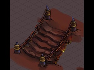 lava hell - stone ladder 32 3D-Modell