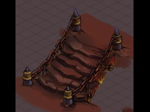 lava hell - stone ladder 32 3D Model