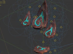 lava hell - stone leaf 24 Model 3D
