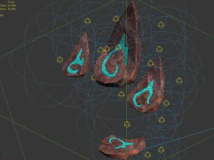lava hell - stone leaf 24 3D Model