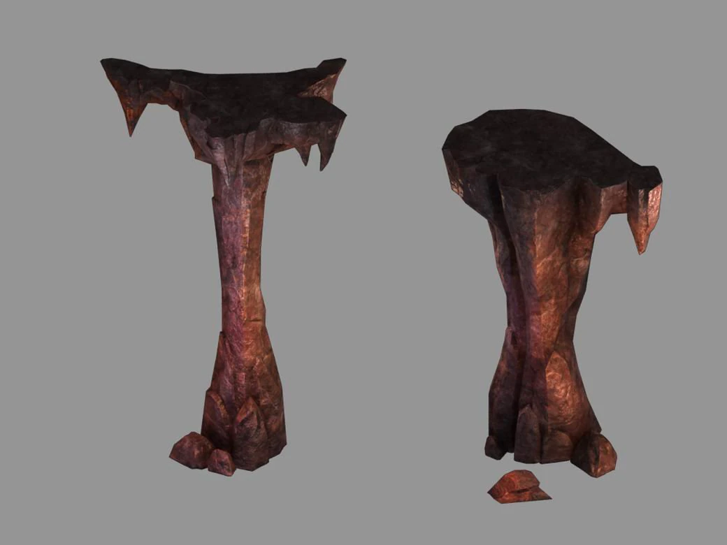 lava hell - stone column 34 3D Model .c4d .max .obj .3ds .fbx .stl .blend