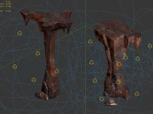 lava hell - stone column 34 3D Model