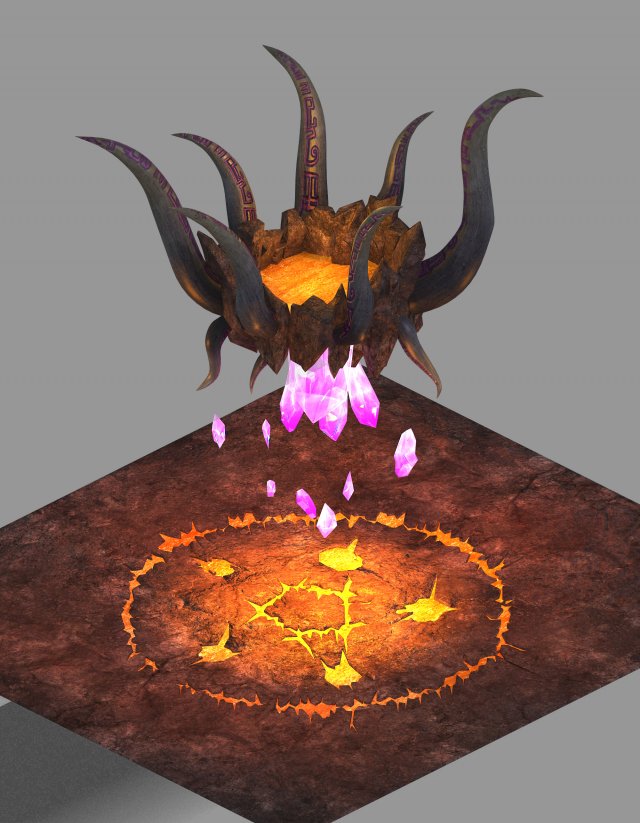 lava hell - magma - magic matrix 23 3D Модель .c4d .max .obj .3ds .fbx .stl .blend 