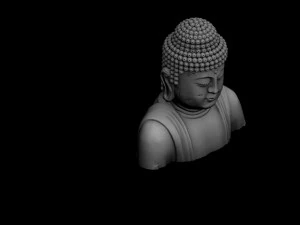 forest - religion - buddha image 02 3D Model