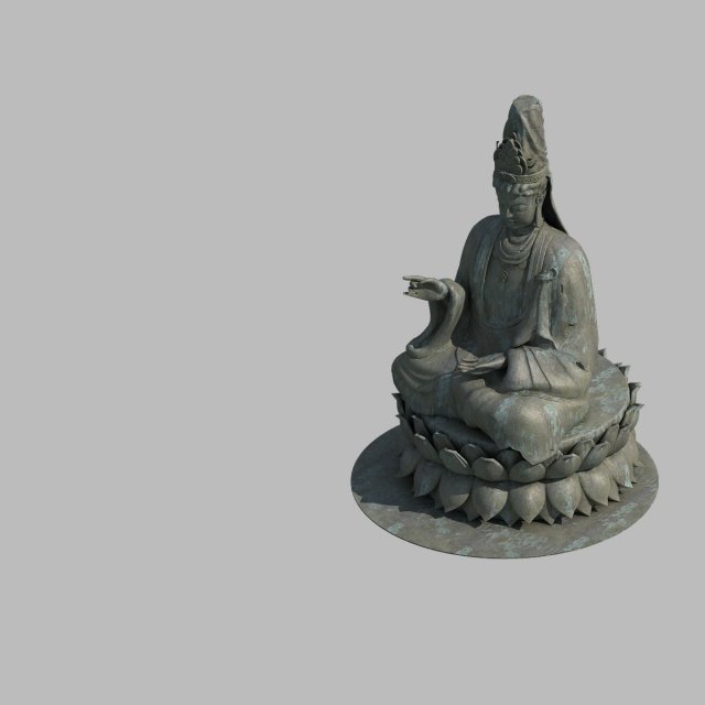 forest - religion - buddha image 03 Model 3D .c4d .max .obj .3ds .fbx .stl .blend 