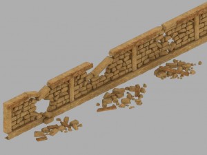 desert palace - broken wall Modelo 3D