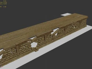 desert palace - broken wall 3D Model
