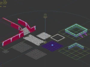 desert palace - ground - floor tile 01 3D Model