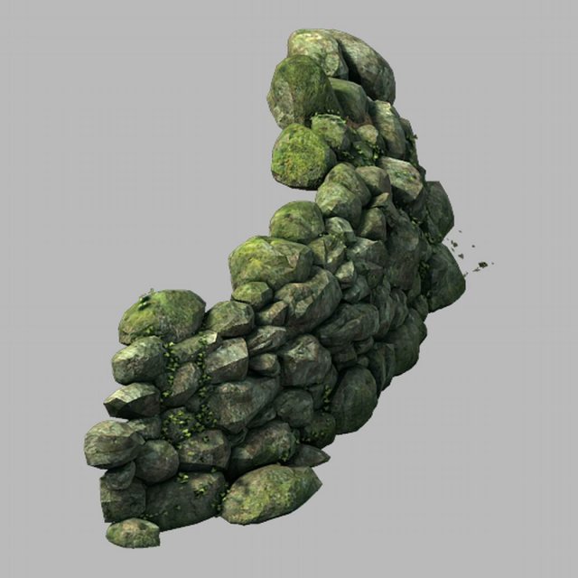 mountain - moss - rocks 12 3D मॉडल .c4d .max .obj .3ds .fbx .stl .blend 