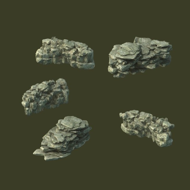 mountain - cliff - stone 11 3D 模型 .c4d .max .obj .3ds .fbx .stl .blend 