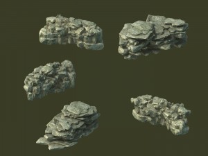 mountain - cliff - stone 11 3D Model