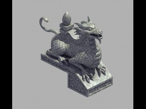 mountain stone sculpture - animal stealth 02 3Dモデル