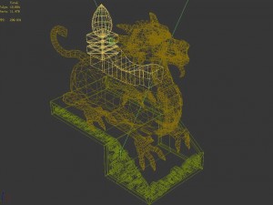 mountain stone sculpture - animal stealth 02 Modelo 3D