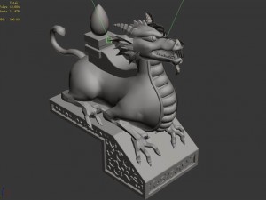 mountain stone sculpture - animal stealth 02 Modelo 3D
