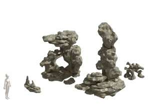 mountain stone - garden - rockery 32 3Dモデル
