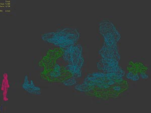 mountain stone - garden - rockery 32 3D Model
