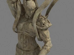 mountain sculpture - stone statue 06 3D Model