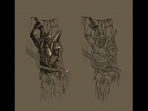 mountain sculpture - stone statue 06 3D Model