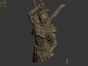 mountain sculpture - stone statue 06 3D Model
