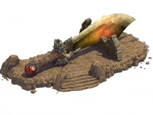 mountain building - warlords 3D Model