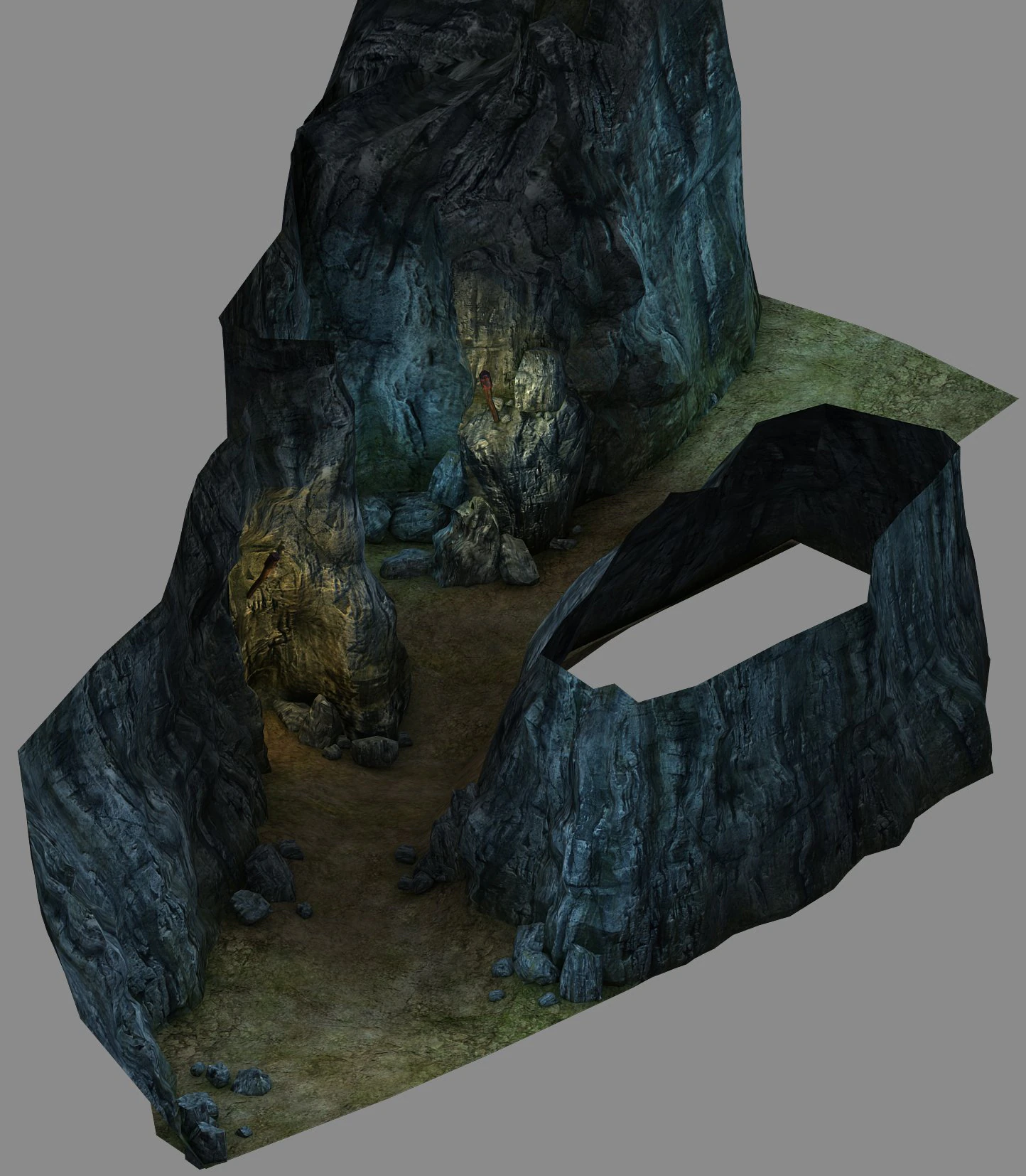 inside the mountain - cave 01 3D Model .c4d .max .obj .3ds .fbx .stl .blend 