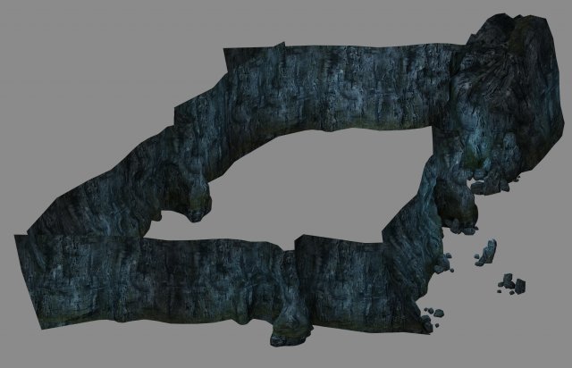 mountain interior - cave wall 02 3D Model .c4d .max .obj .3ds .fbx .stl .blend 