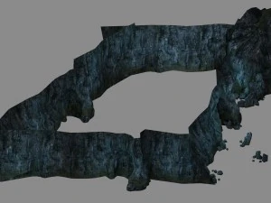 dağın i&ccedil;i - mağara duvarı 02 3D Model