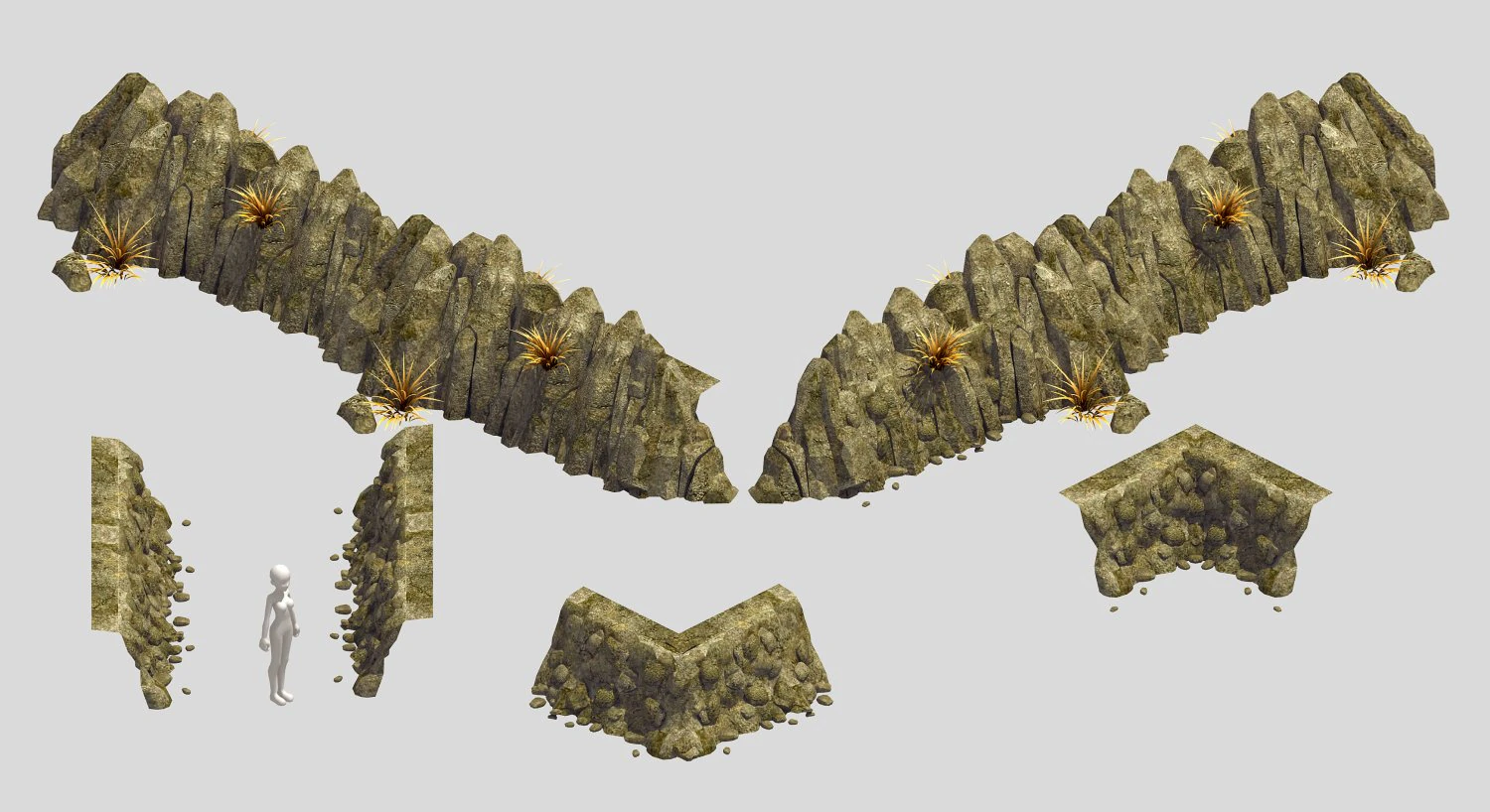 mountain slope - fault 33 3D Model .c4d .max .obj .3ds .fbx .stl .blend 