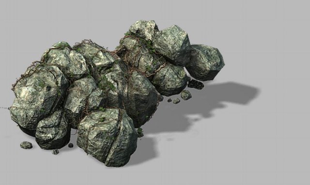 mountain - rock 0110 3D 模型 .c4d .max .obj .3ds .fbx .stl .blend 