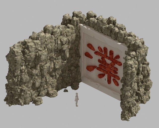mountain - stone wall 332 3D Model .c4d .max .obj .3ds .fbx .stl .blend 