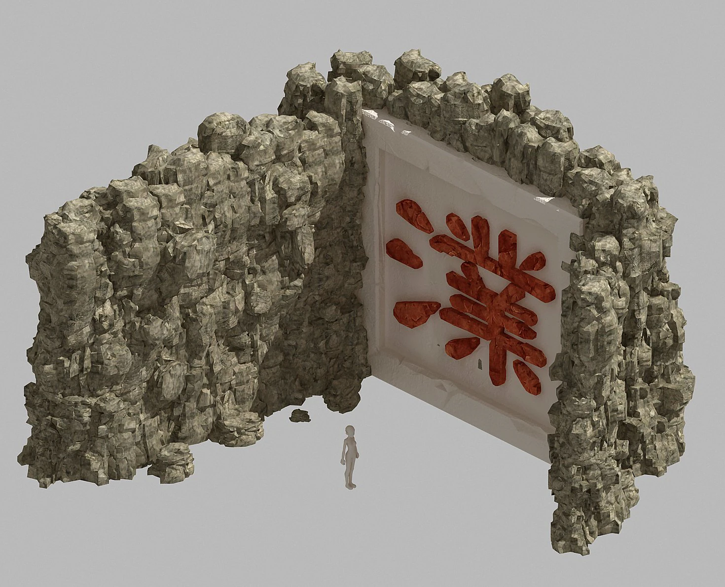 mountain - stone wall 332 3D Model .c4d .max .obj .3ds .fbx .stl .blend 
