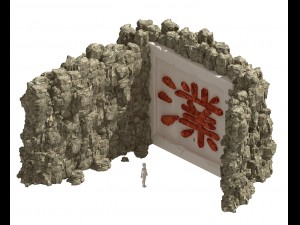 mountain - stone wall 332 3D Model