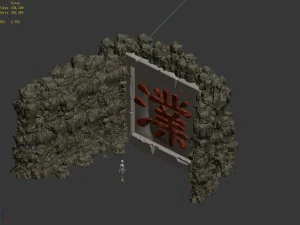 mountain - stone wall 332 3D Model
