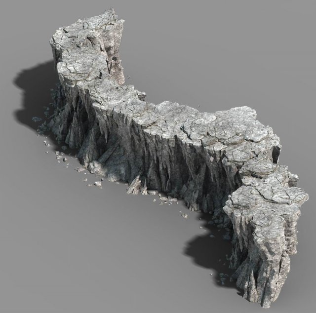 mountain - stone 39 3D Model .c4d .max .obj .3ds .fbx .stl .blend 