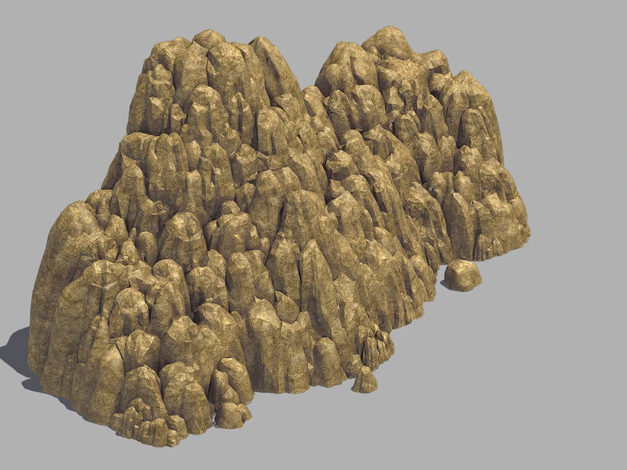 mountain - stone - rock wall 09 3D Model .c4d .max .obj .3ds .fbx .stl .blend