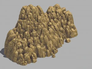 mountain - stone - rock wall 09 3D Model