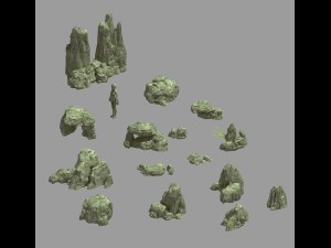 mountain - crushed stone - stone 23 3D 模型