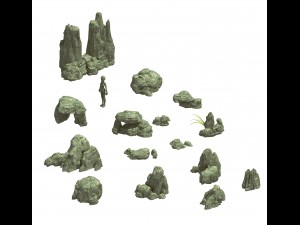 mountain - crushed stone - stone 23 3D 模型