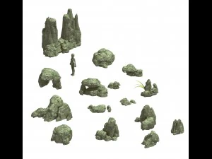mountain - crushed stone - stone 23 3D Model
