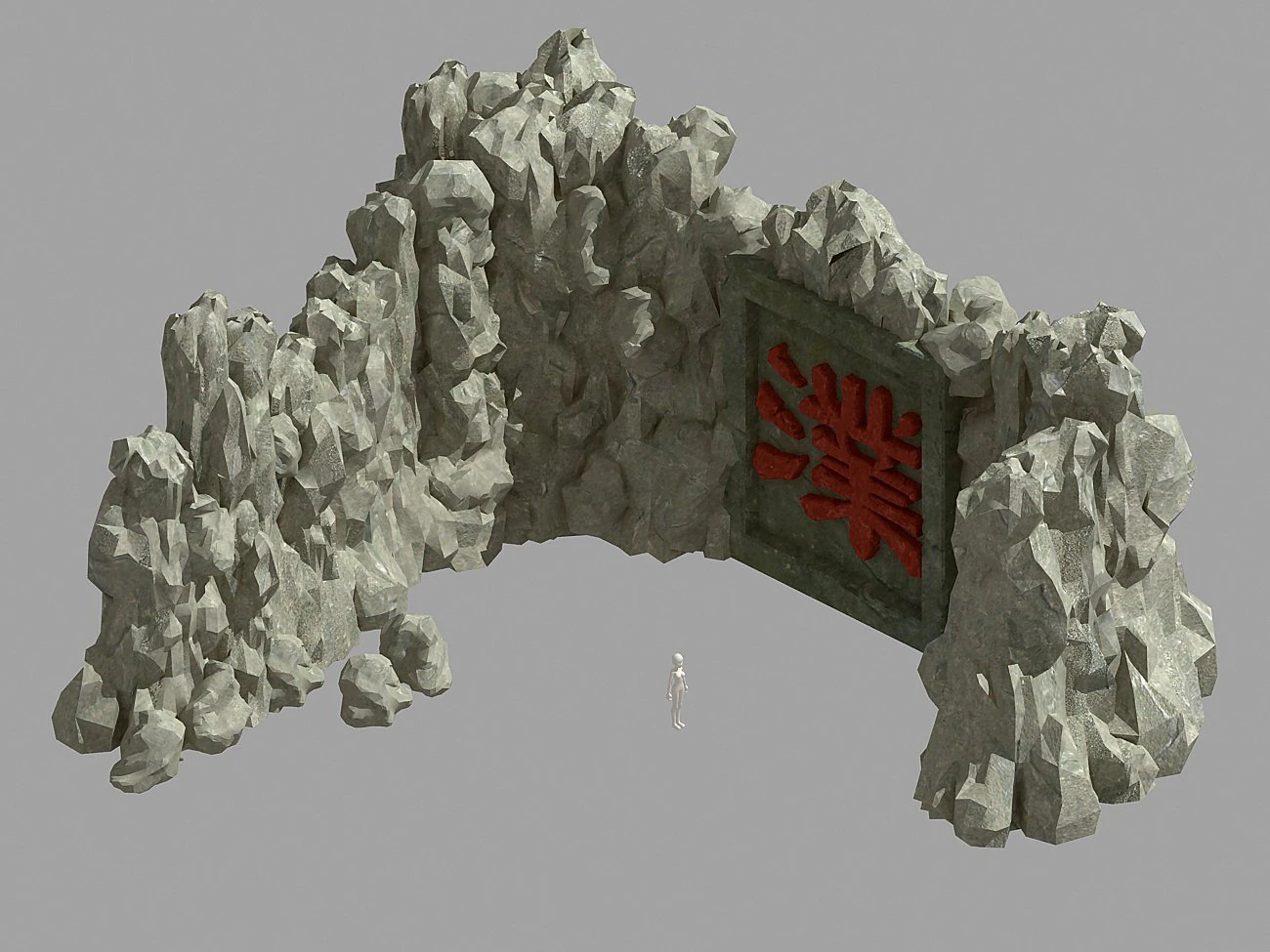 mountain text - sculpture 20 3D Model .c4d .max .obj .3ds .fbx .stl .blend 