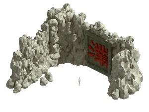 mountain text - sculpture 20 3D Model