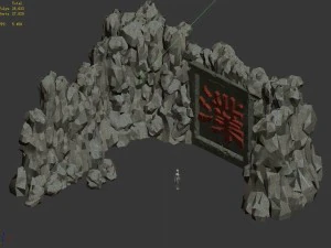 mountain text - sculpture 20 3D Model