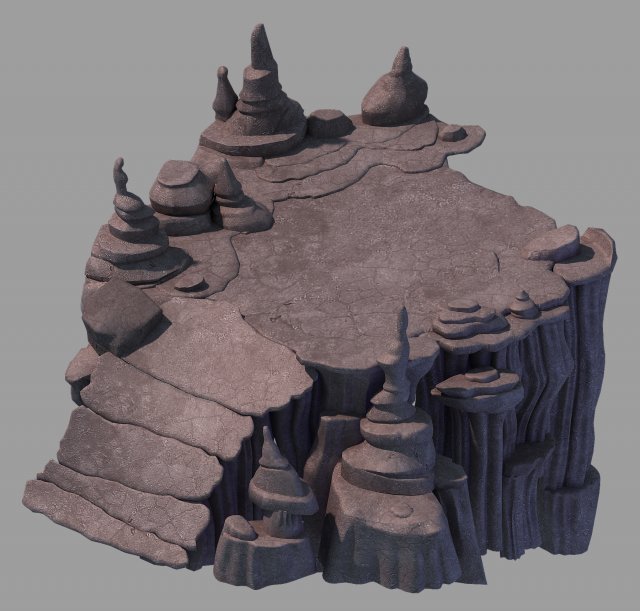 mountain - slope - stone 03 3D Model .c4d .max .obj .3ds .fbx .stl .blend 