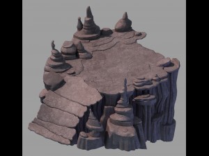 mountain - slope - stone 03 3D Model