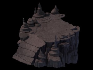 mountain - slope - stone 03 3D Model